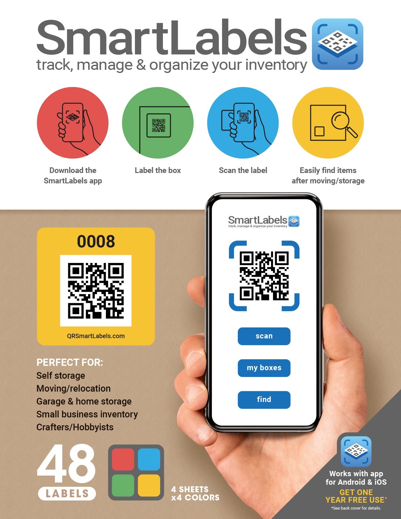 SMARTLABELS ORIGINAL (Red, Green, Blue, Yellow)