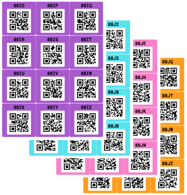 SMARTLABELS MODERN (Purple, Turquoise, Pink, Orange)