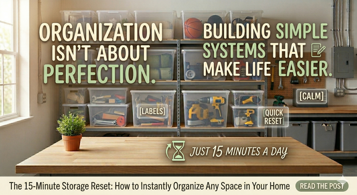 The 15‑Minute Storage Reset: How to Instantly Organize Any Space in Your Home