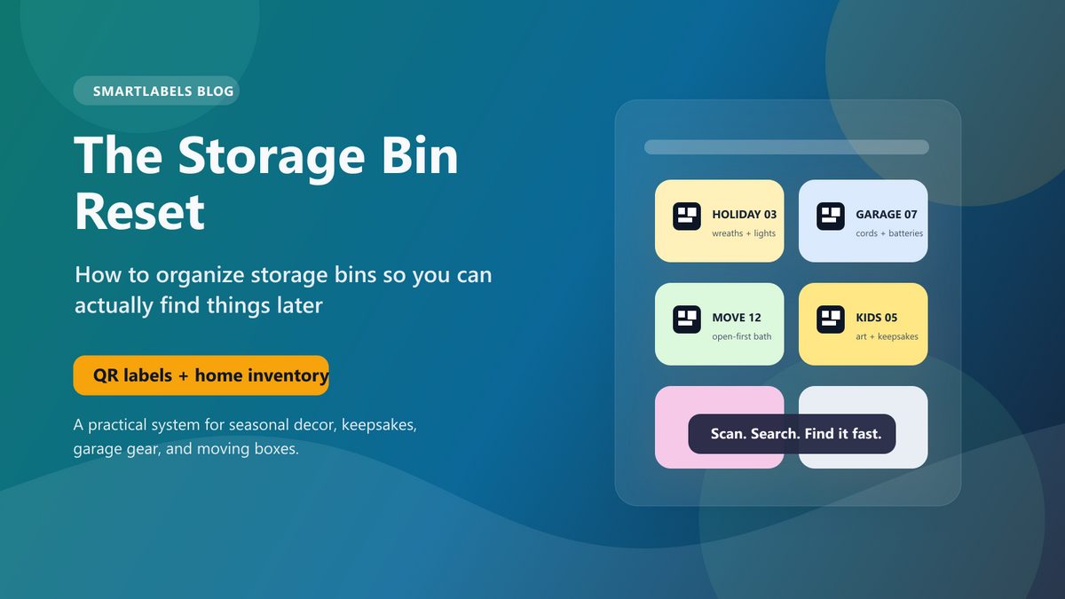 The Storage Bin Reset: How to Organize Storage Bins So You Can Actually Find Things Later