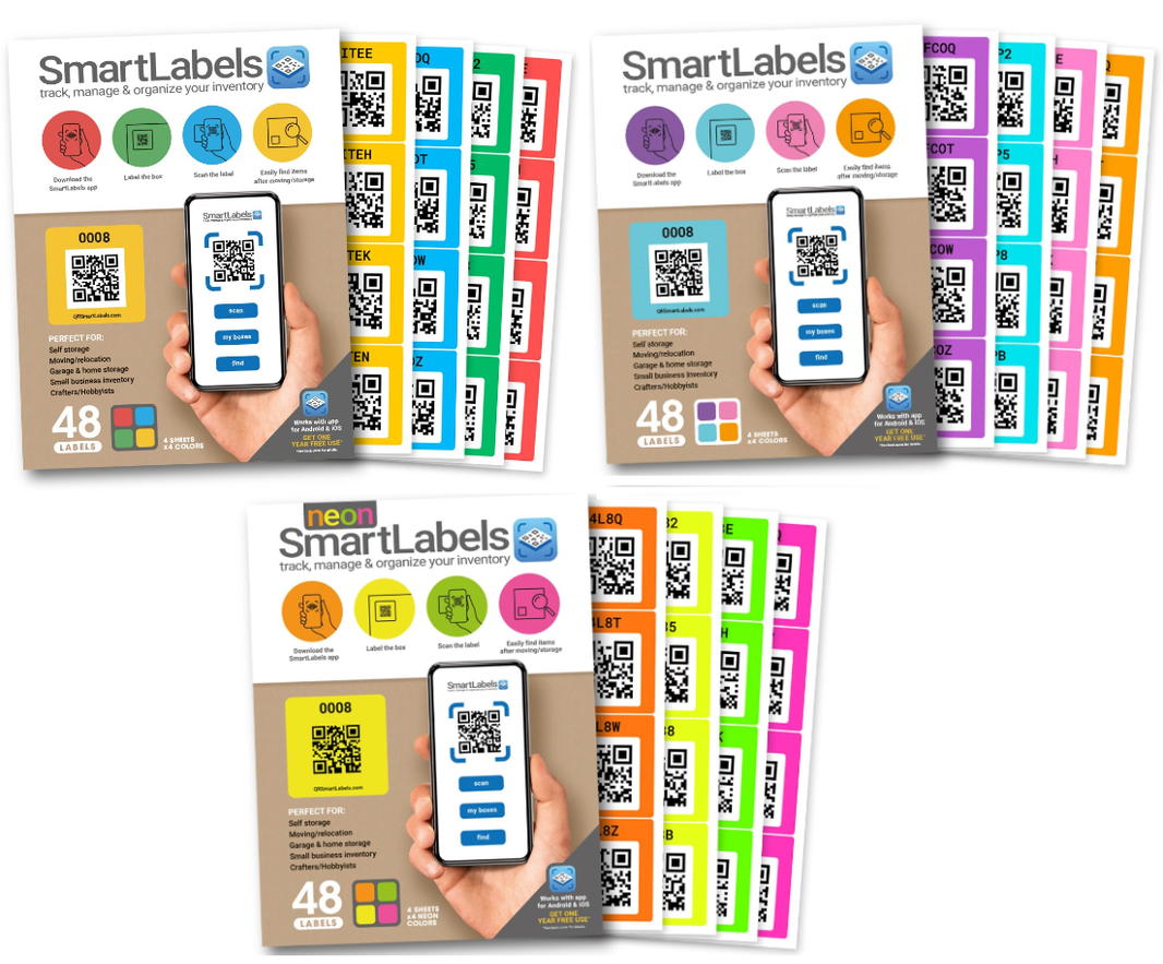 Sticker Collection Smart QR Code Labels for Easy Organization | Smart ...