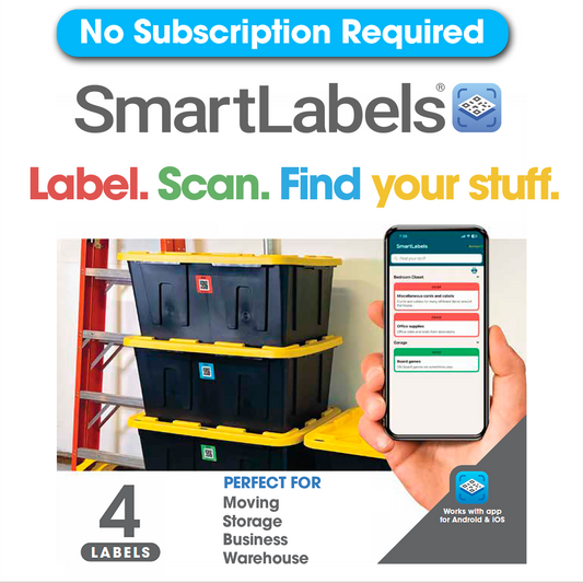 SmartLabels Mini Pack - 4 QR code stickers, 4 colors