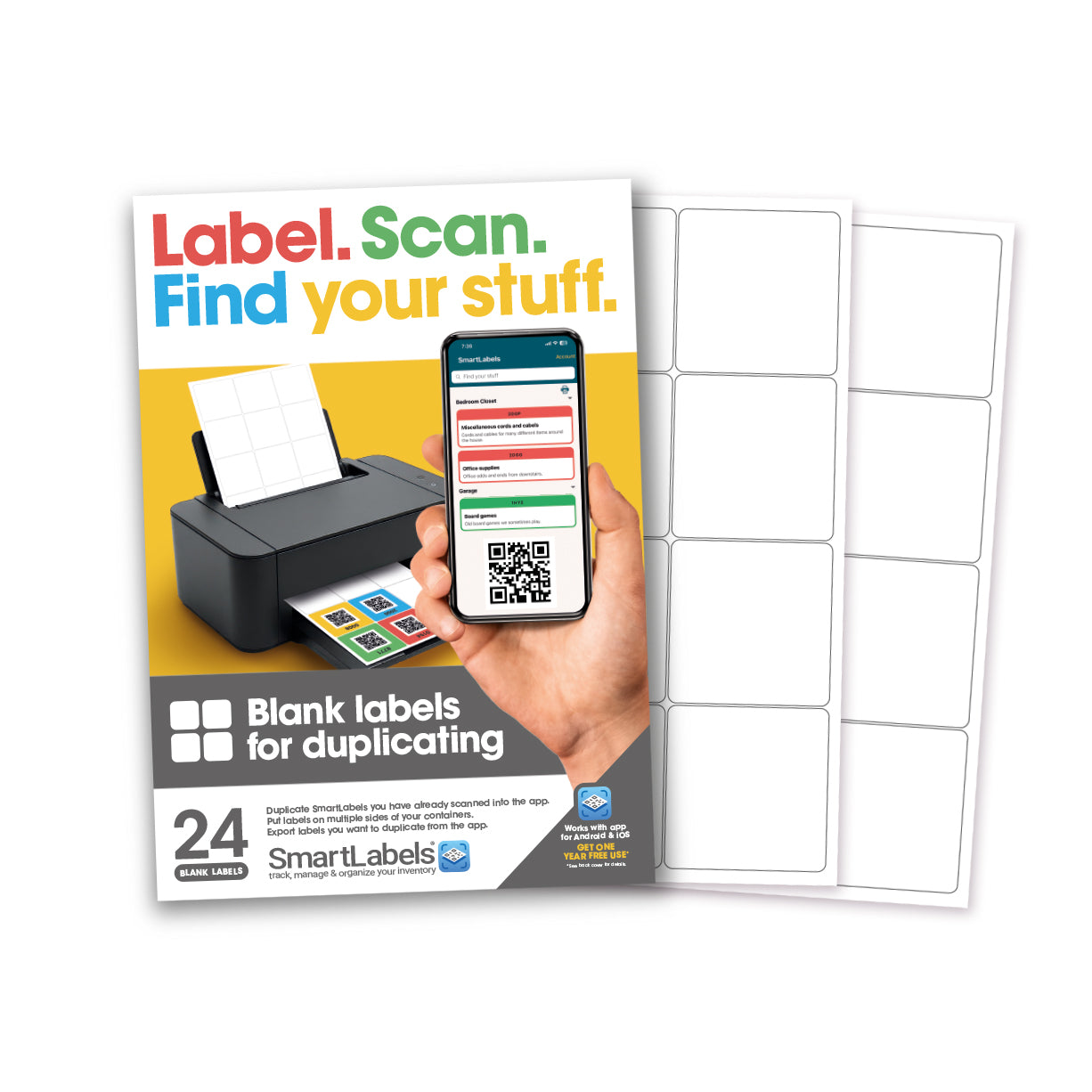 Sticker Collection Smart QR Code Labels for Easy Organization | Smart ...