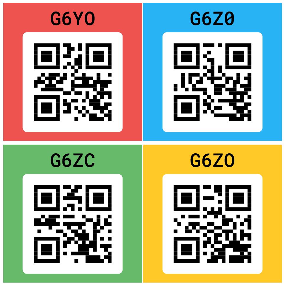 SmartLabels Mini Pack - 4 QR code stickers, 4 colors