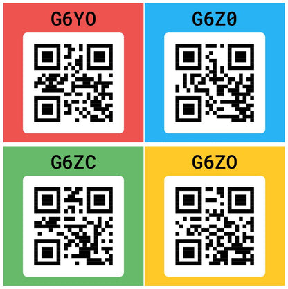 SmartLabels Mini Pack - 4 QR code stickers, 4 colors