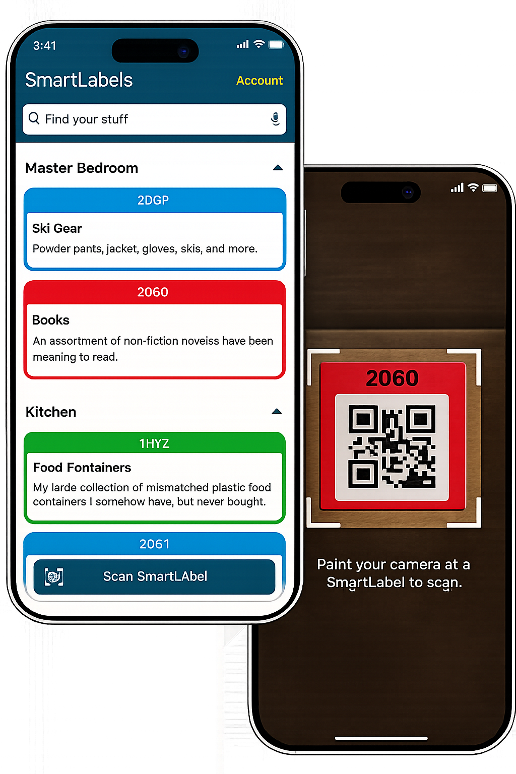 SmartLabels app on iPhone